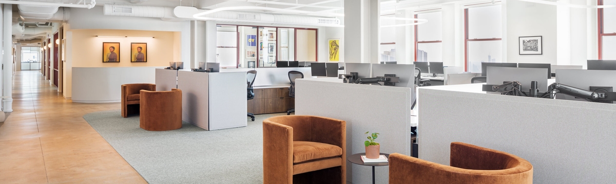 A well lit office
