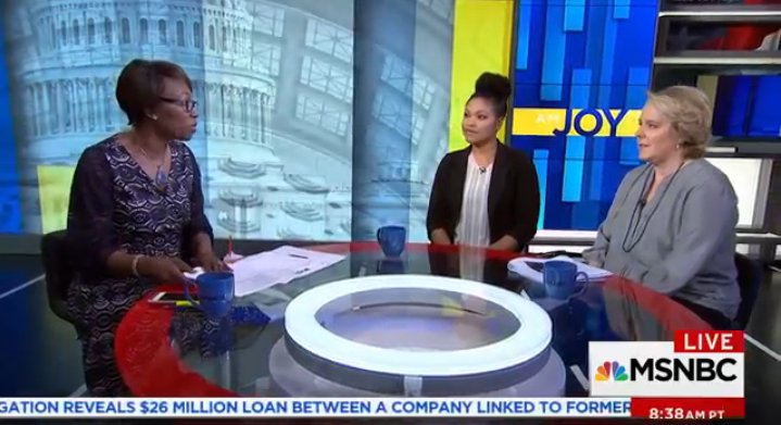 Robbie Kaplan and plaintiff on AM Joy